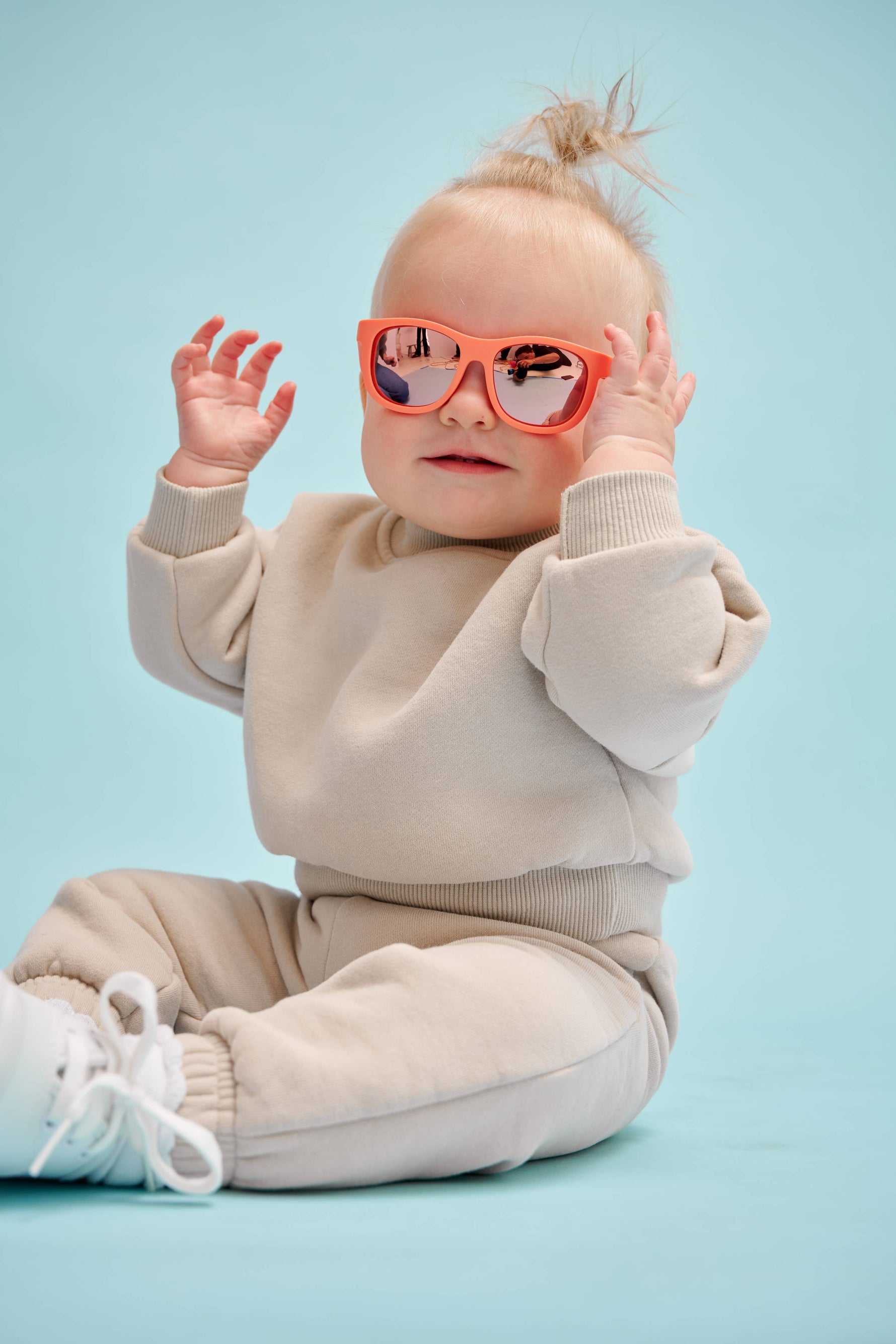 Perfect Papaya Polarized Kid Sunglasses w/ Peach Mirror Lens: Ages 6+
