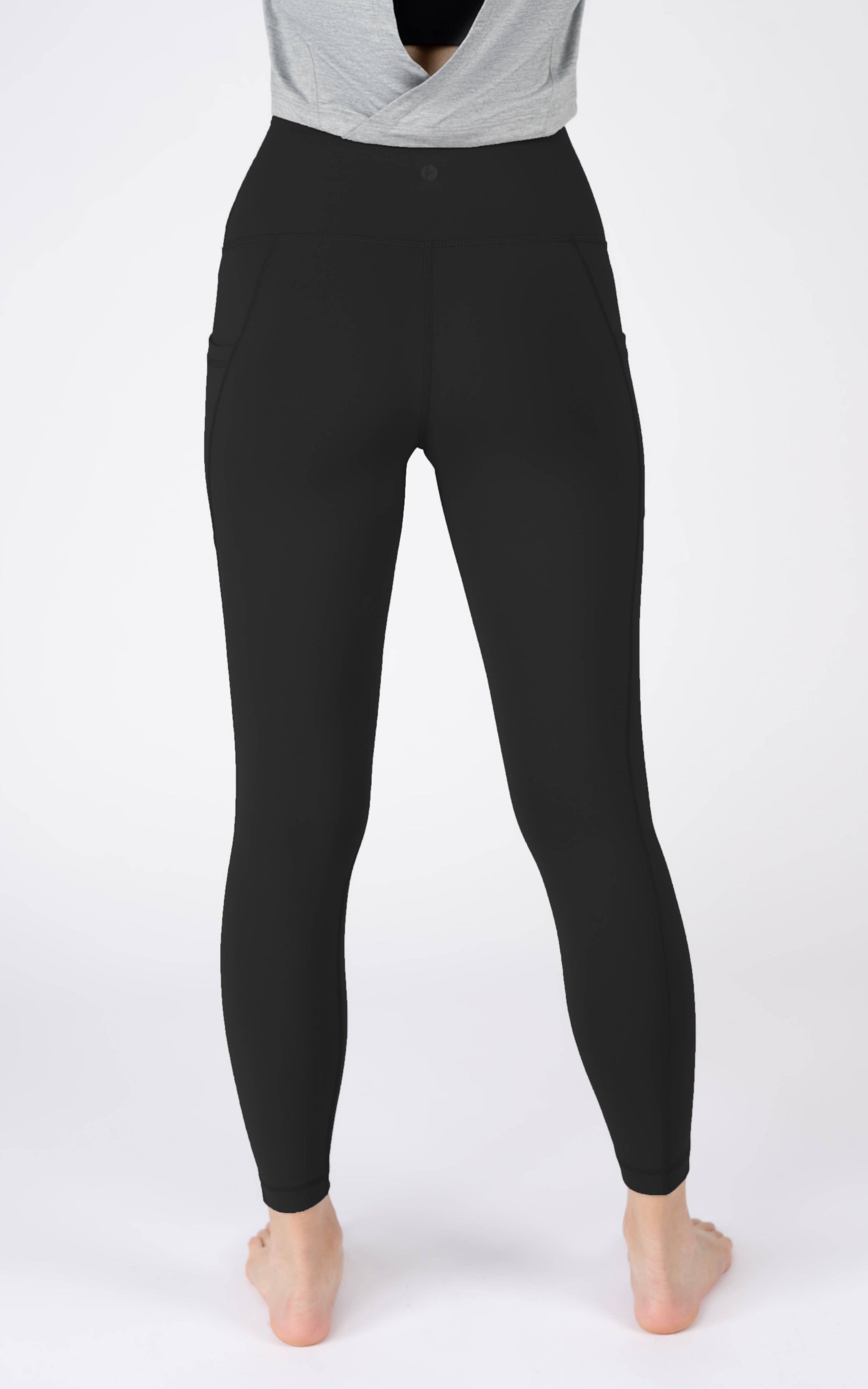 90 Degree by Reflex - Women's Side Pocket Ankle Leggings: Black