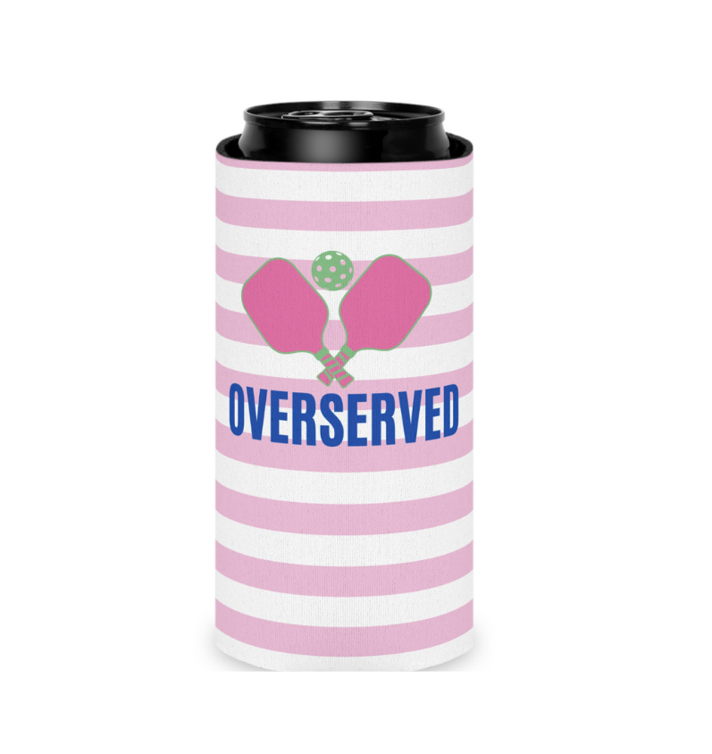 Pickleball Coozie - 12oz Slim Can Holder Sleeve: Pickleball Queen