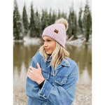 CC Soft Ribbed Fur Pom Beanie: Lemonade Multi