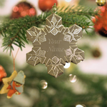 Gold Stipple Snowflake Ornament