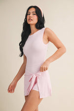 Sleeveless Wrap Tie Front Dress: Lemon / L