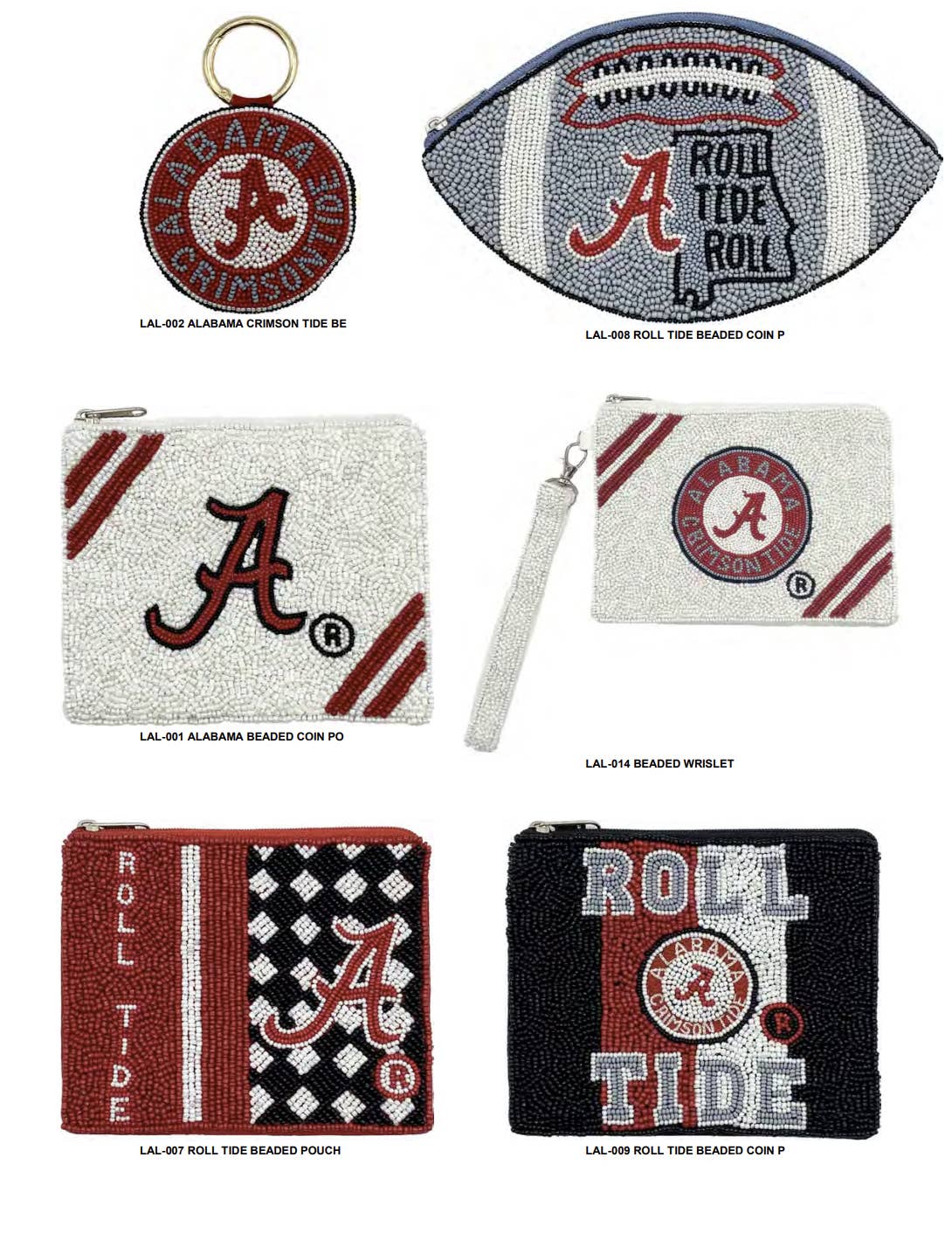 Roll Tide Mini Beaded Crossbody