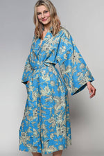 Rani Kimono Robes: Red Multi Birds