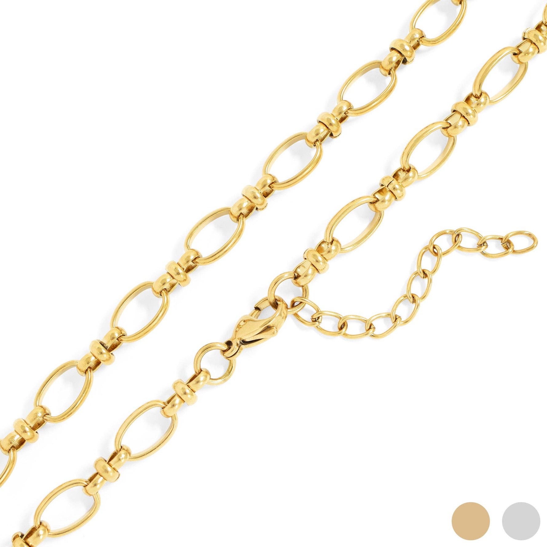 18K Gold PVD Statement Chain Necklace: Gold