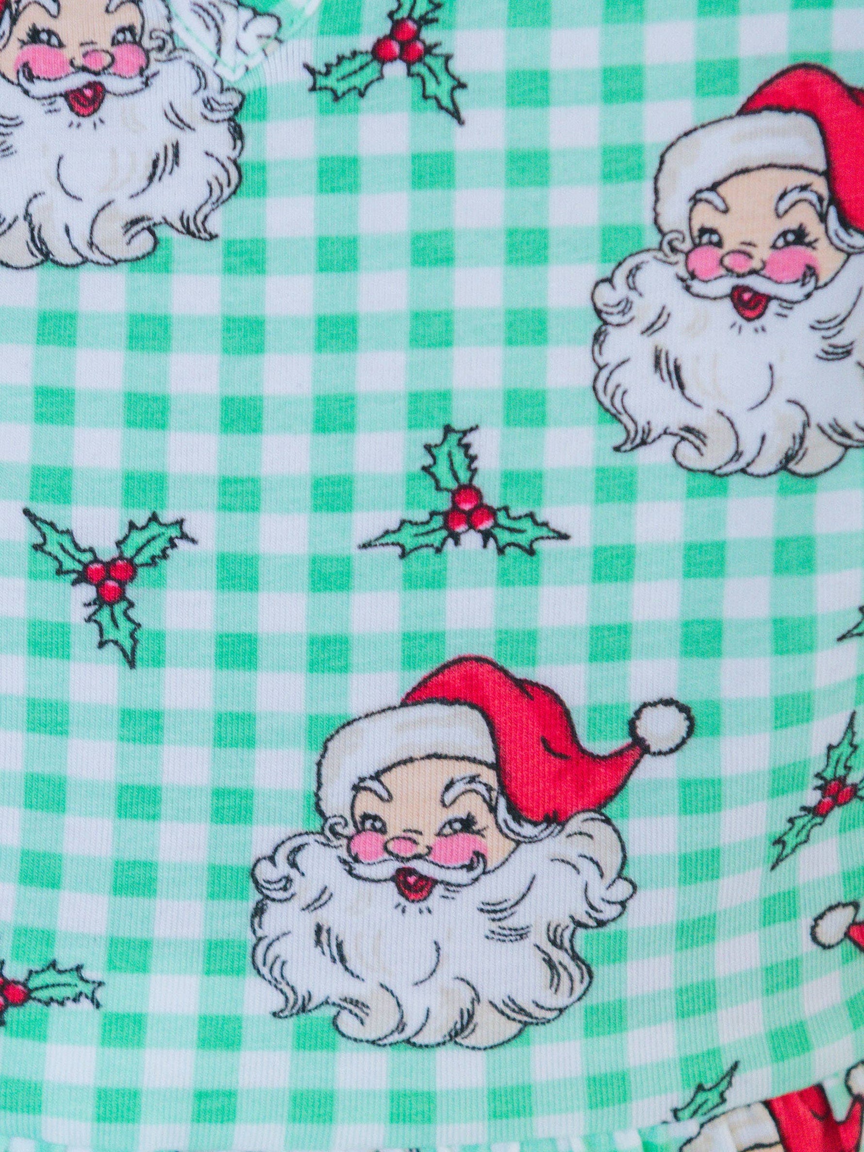 Baby Girls Green Dear Santa Knit Long Sleeve Flutter Bubble Romper: Green / 12-18m