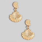 Seashell And Spiral Dangle Earrings