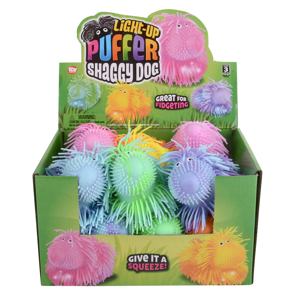 5.5" LIGHT-UP SHAGGY DOG PUFFER