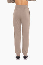 Mono B GREEN - Organic Cotton Blend Joggers: WARM GREY