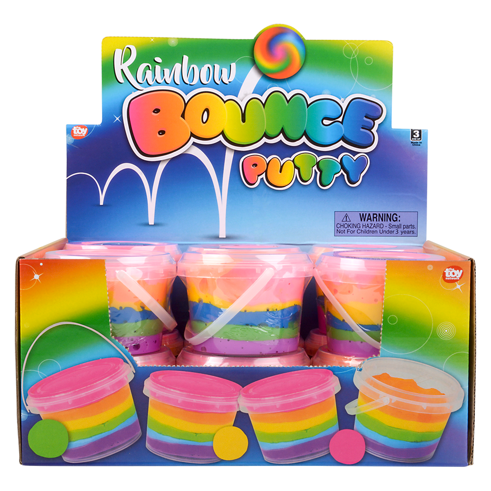 4" RAINBOW BOUNCING PUTTY