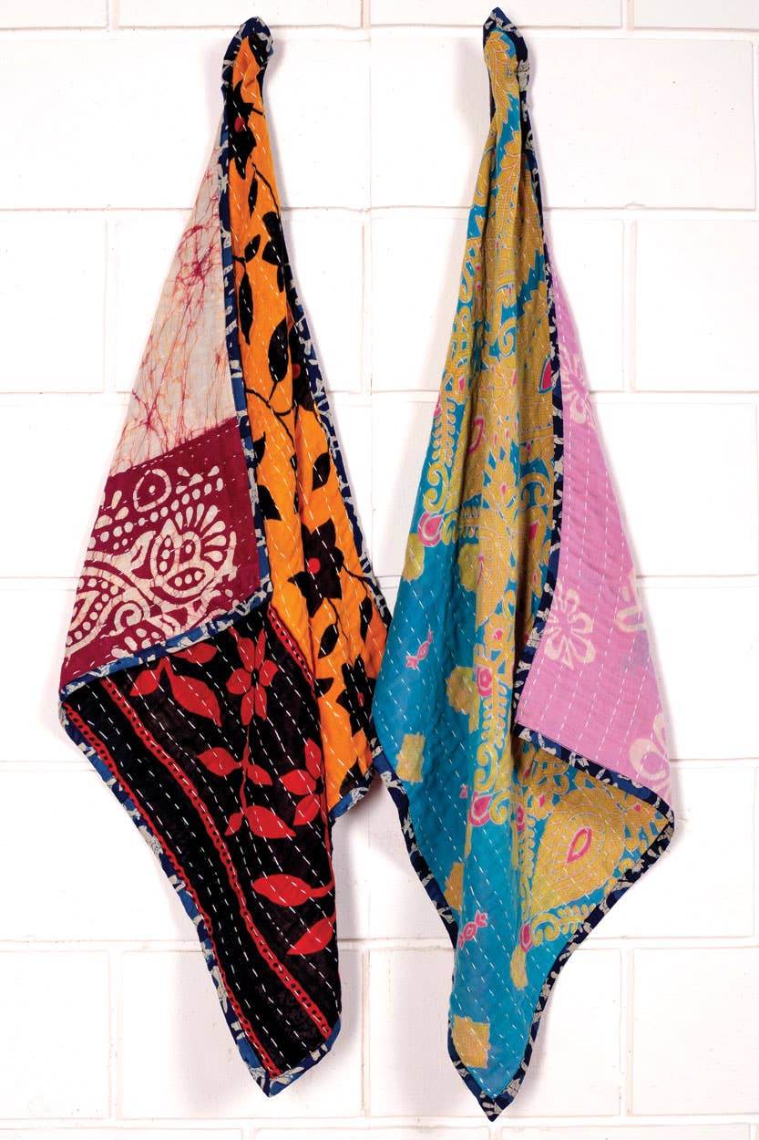 Kantha Kitchen Towels, Set of 2