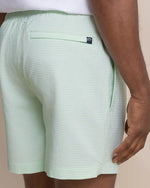 M Seersucker Stripe Swim Trunk: Green Ash - 2133 / M