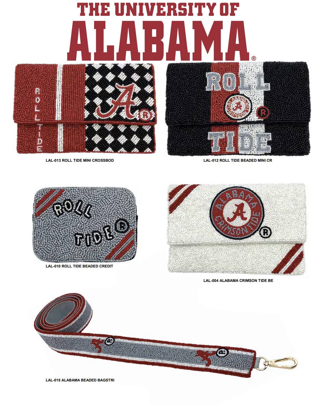 Roll Tide Mini Beaded Crossbody