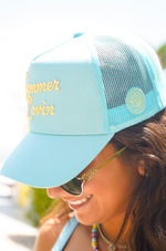 Summer Lovin - Baby Blue Canvas Trucker Hat