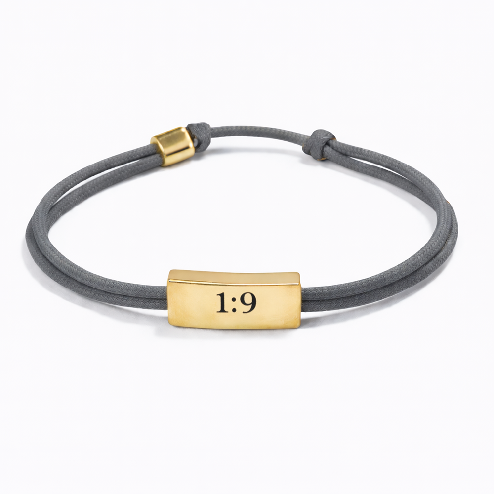 Sentiment Cord Bracelet-Joshua 1:9