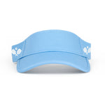 Country Club Visor: Light Blue With Crossed Paddles