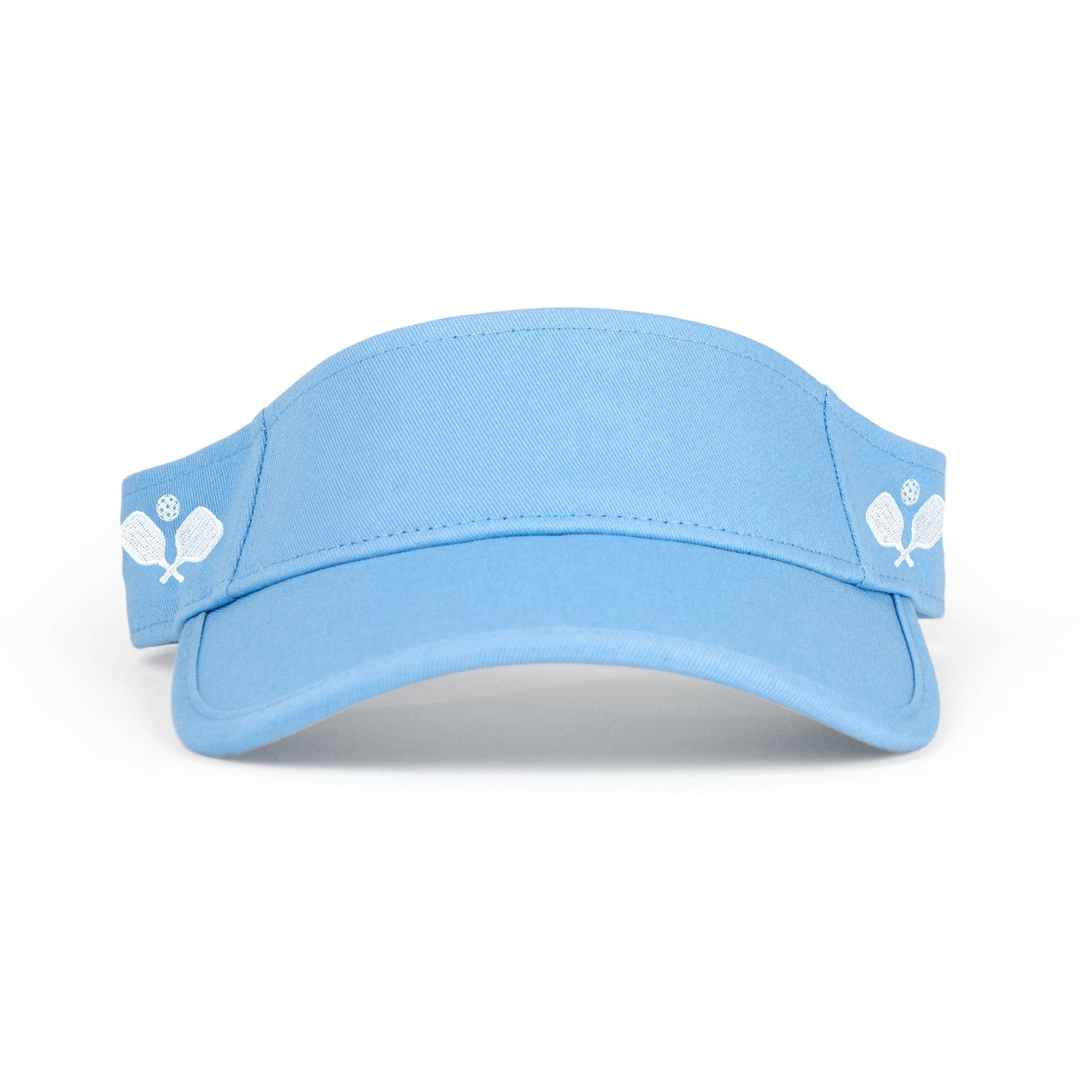 Country Club Visor: Light Blue With Crossed Paddles