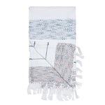 Tylanne 50x70" Indoor/Outdoor Recycled Woven Throw Blanket: Tidal Teal