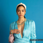 Dani Studded Hoop Earrings - Clear