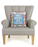 She's Whiskey Embroidered Pillow - Junk Gypsy