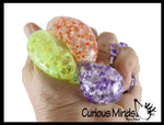 1 Pack of 3 Stress Balls -Small Amazing 1.5" Confetti Bead