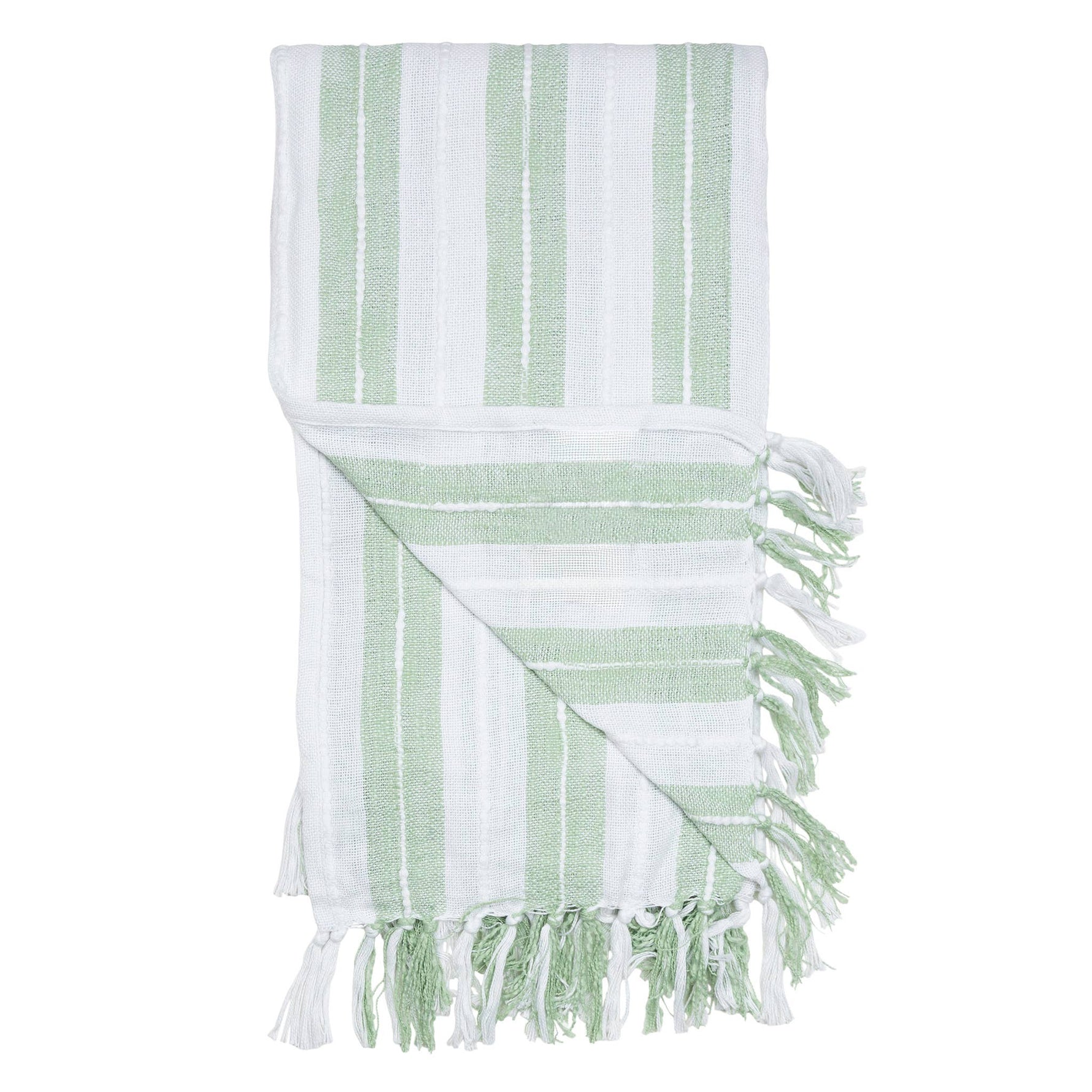 Romy 50x70" Indoor/Outdoor Recycled Woven Throw Blanket: Blue