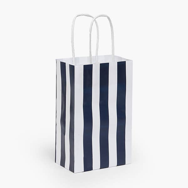 Cabana Stripe Navy Gift Bag: 125 Pack / Assortment