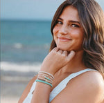 "Reflect" Gold Wave with Beachy Neutrals Hair Tie Bracelets
