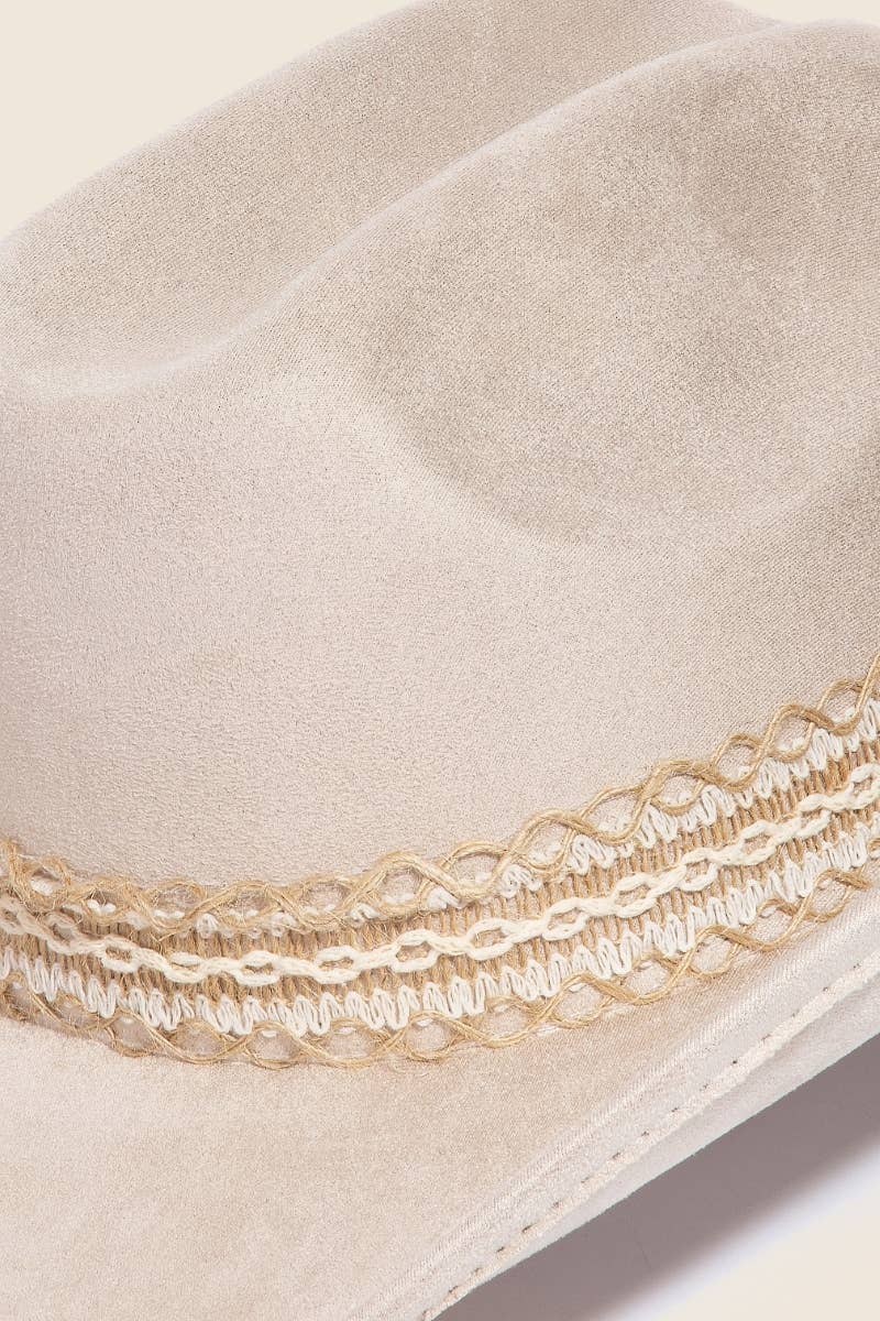 Intricate Layered Braided Strap Cowboy Hat