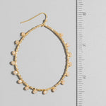 Faceted Glass Beaded Oval Dangle Earrings