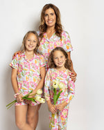 Kid's Summer Bouquet Long Sleeve Pajamas   Pink/Blue/Multi   -Asst.: 2T