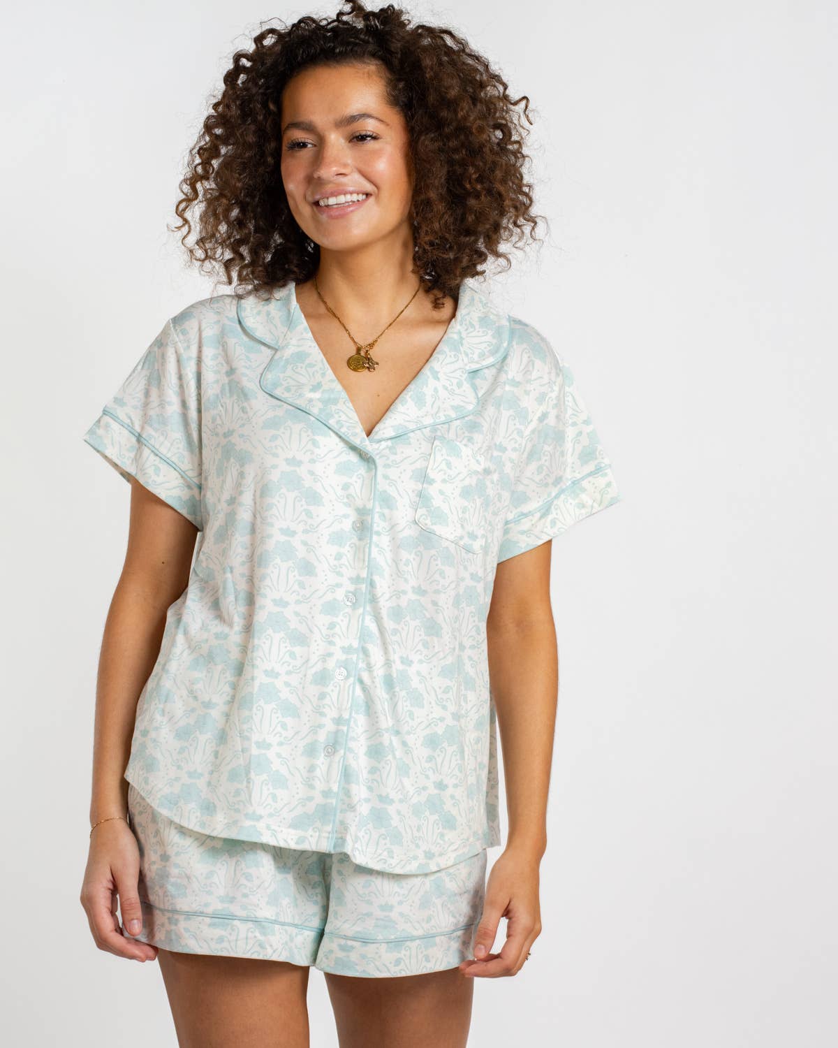 Royal Turnbridge Sleep Shorts   Soft White/Blue   -Asst.: Small