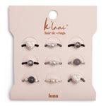 "Luna" Silver and Cool Tones Hair Tie Rings