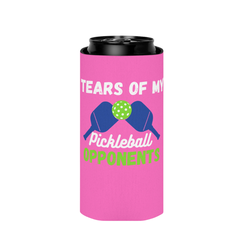 Pickleball Coozie - 12oz Slim Can Holder Sleeve: Pickleball Queen