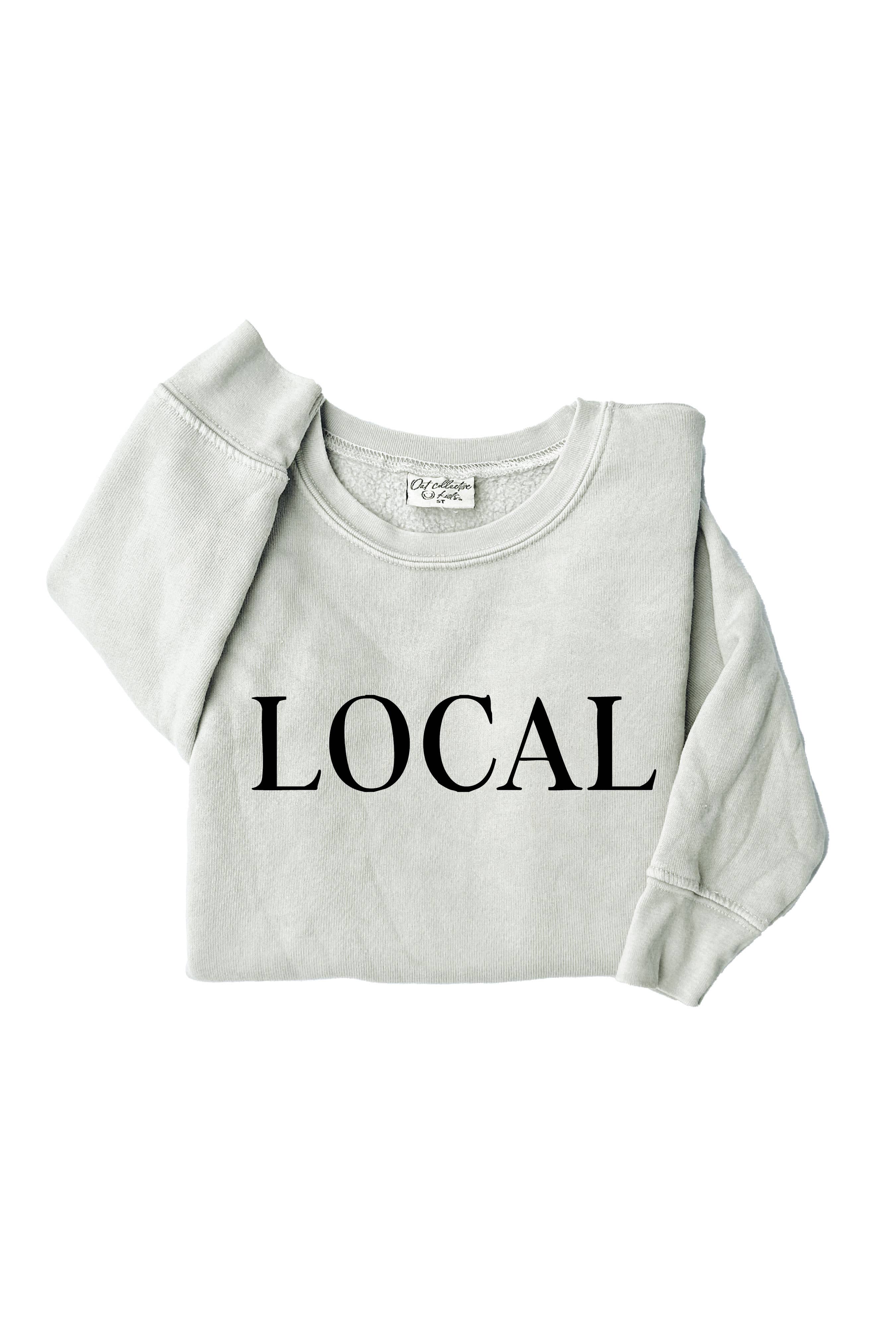 LOCAL Toddler Mineral Graphic Sweatshirt: WHITE DOVE / 3T