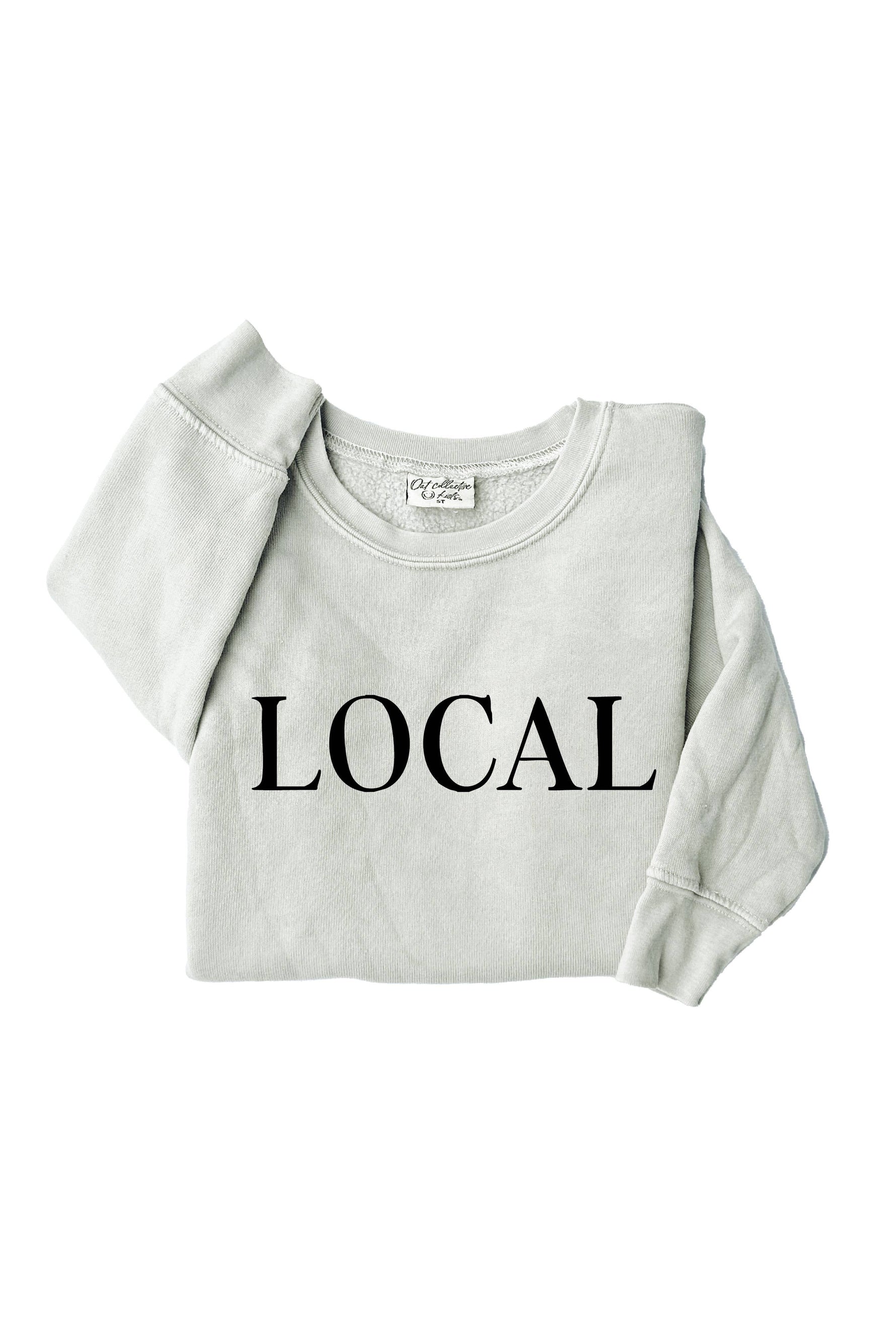 LOCAL Toddler Mineral Graphic Sweatshirt: WHITE DOVE / 3T