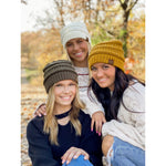 Sequin CC Beanies: Taupe
