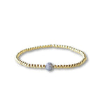 Lenny & Eva - Gold Beaded Bracelet: Uno Smooth