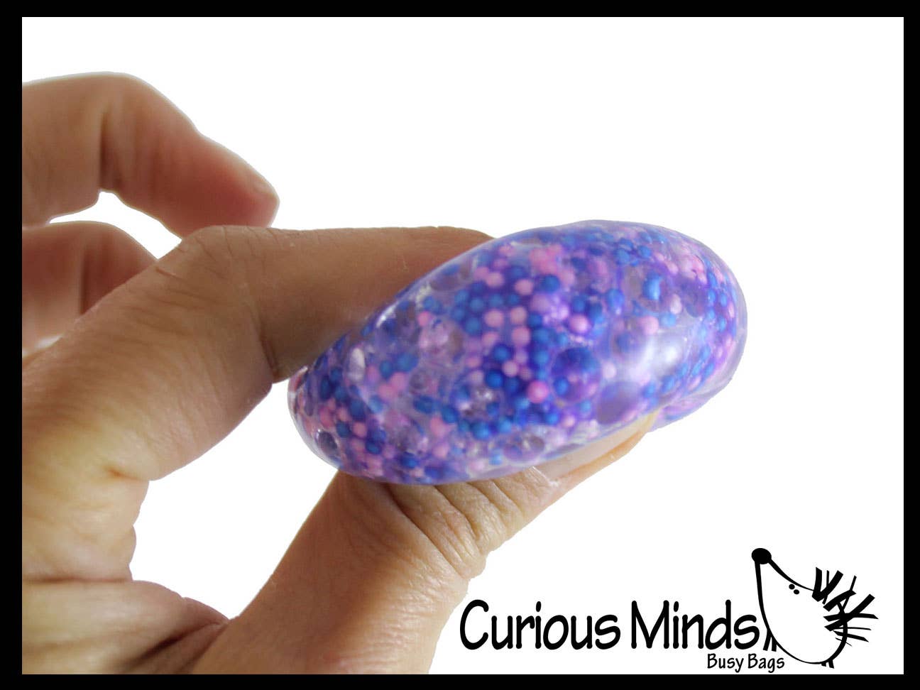 1 Pack of 3 Stress Balls -Small Amazing 1.5" Confetti Bead