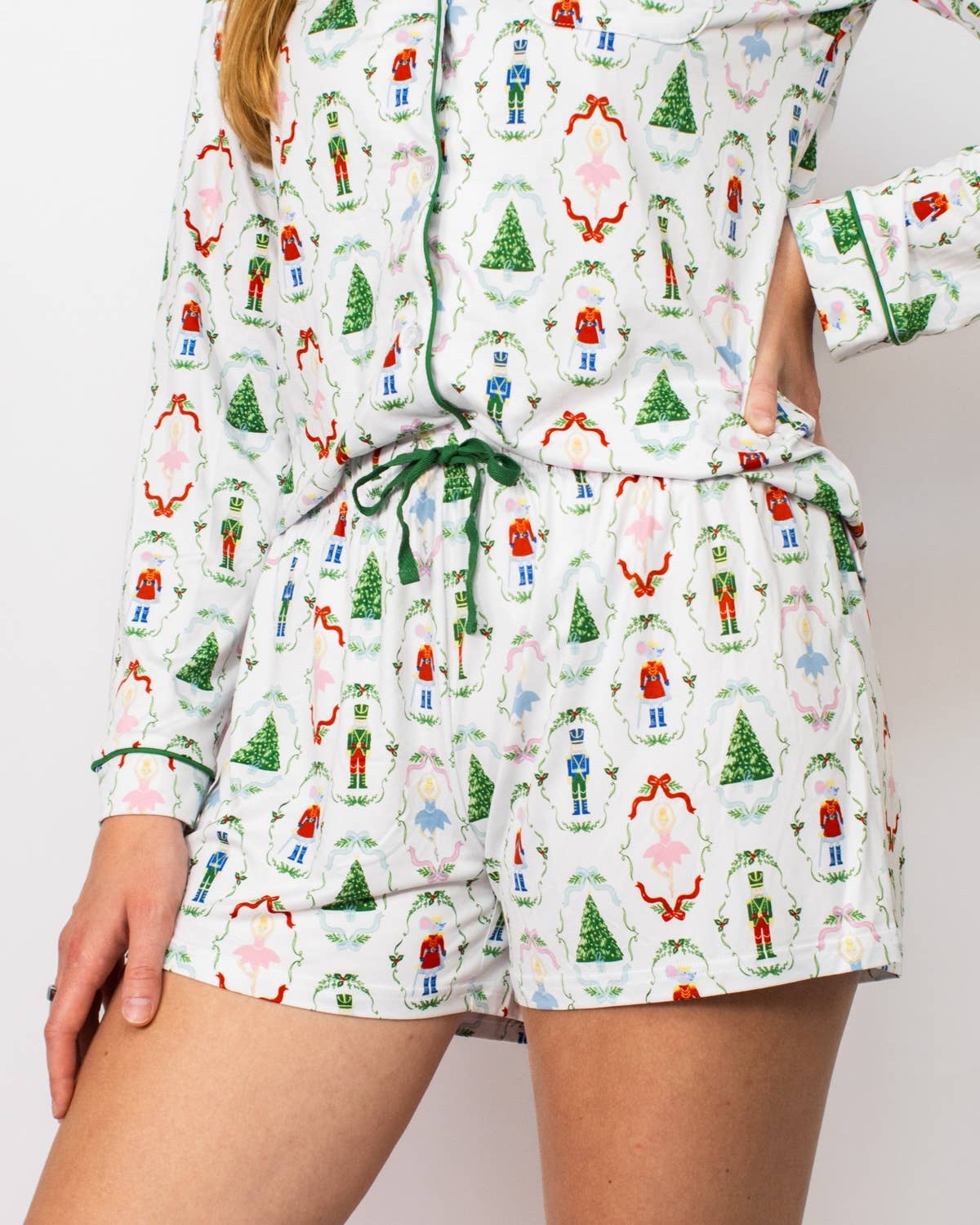 Nutcracker Waltz Sleep Shorts   White/Multi   -Asst.: XSmall