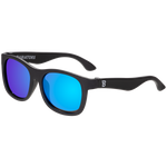 Jet Black Polarized Navigator | Cobalt Mirrored Lens: Ages 3-5