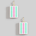 Assorted Mahjong Tile Acrylic Earrings