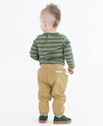 Boys Dark Khaki Jogger Pants: 12-18m