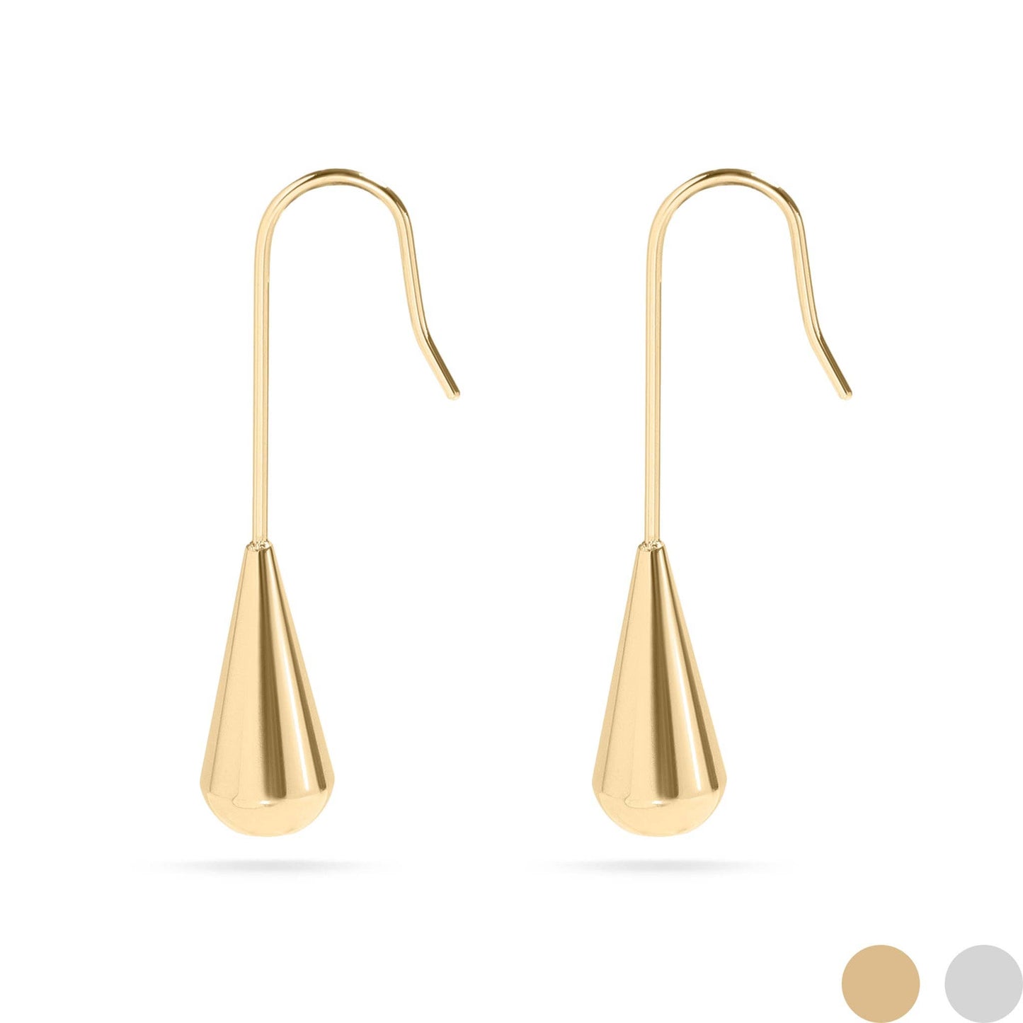 18K Gold PVD Stainless Steel Drop Earrings : Gold