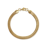 18K Gold Herringbone Chain Bracelet 6.5' & 7"