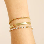 18K Gold Herringbone Chain Bracelet 6.5' & 7"
