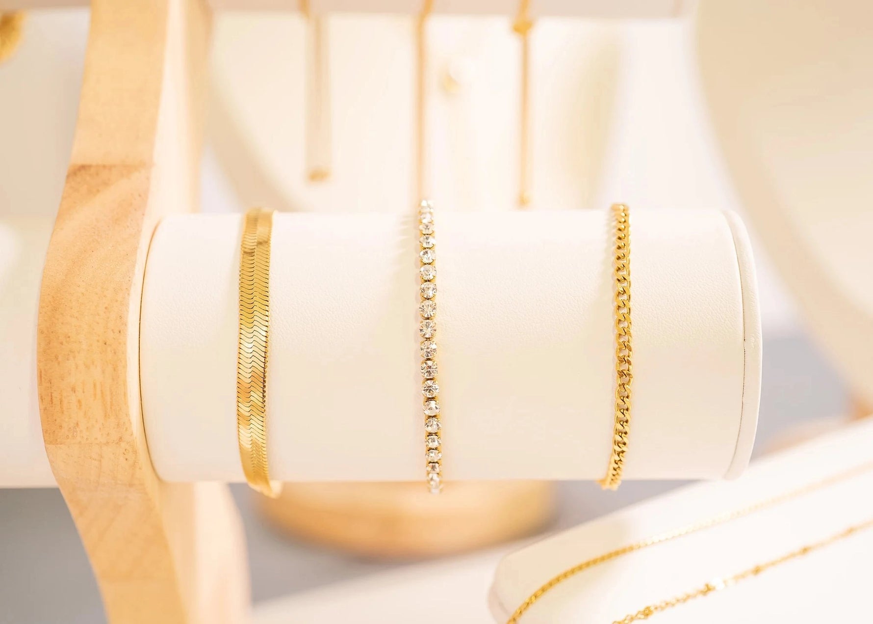 18K Gold Pvd Stainless Steel Diamond Cut Curb Chain Bracelet 3mm