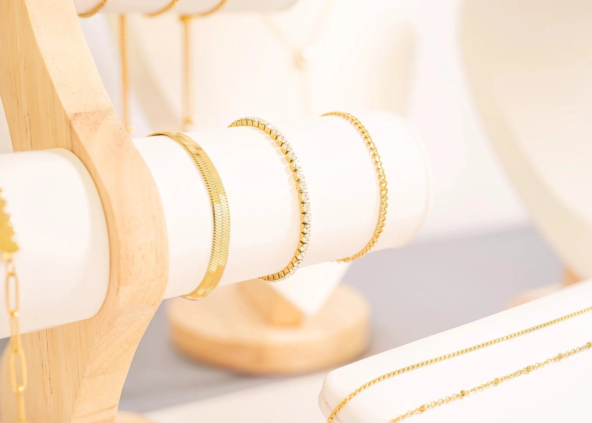 18K Gold Pvd Stainless Steel Diamond Cut Curb Chain Bracelet 3mm