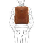 Tuscany Leather Leather Backpack with Laptop Compartment