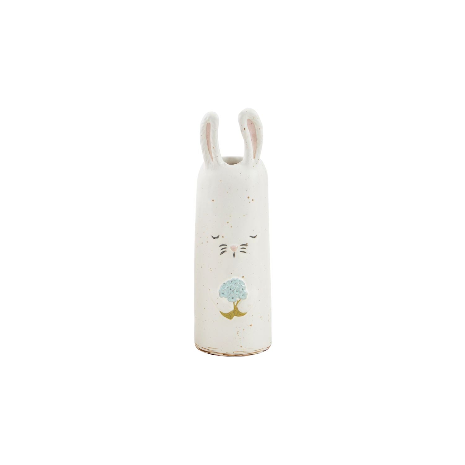 MUD PIE Blue Flower Bunny Bud Vase